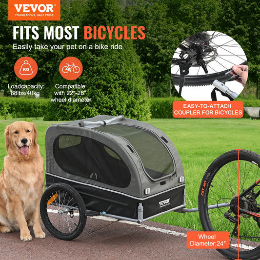 Apostasnovo Premium Dog Trailer 88 lbs - The Ultimate Pet Transporter for Adventures